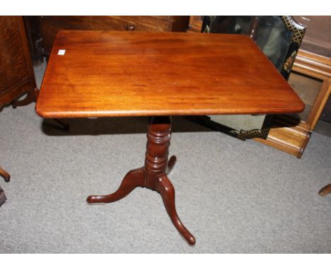 A 19th Century mahogany snap top occasional table, raised on baluster turned column and tripod base, 80cm