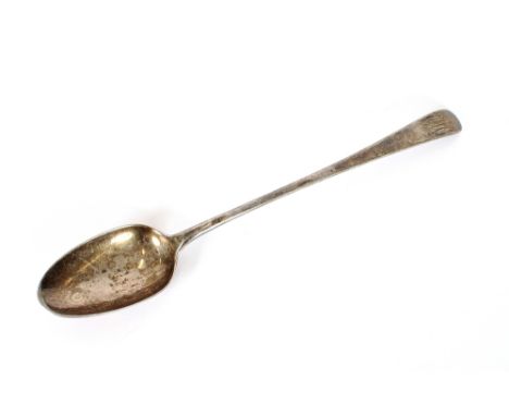 A George III silver basting spoon, of Old English pattern, monogrammed, London 1774