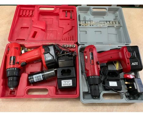 Two power tools to include, Power Devil 12v cordless drill driver and a Power Devil 9.6v cordless drill driver 