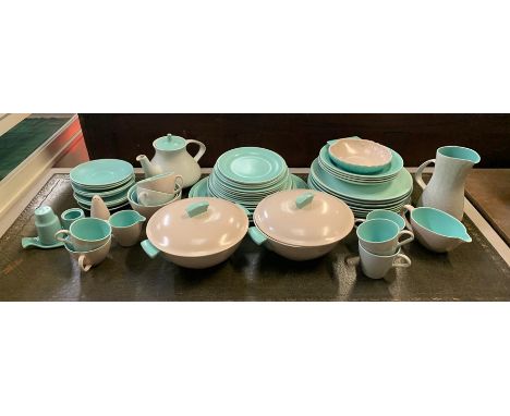 A Large Selection of a Poole Pottery dinner service