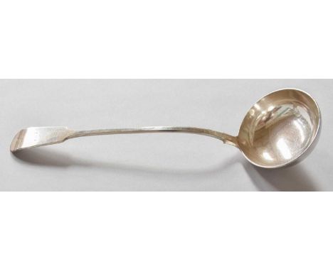 A Victorian Scottish Silver Soup-Ladle, Maker's Mark JMJr, Possibly for John Muir Junior, Glasgow, 1843, Fiddle pattern, with