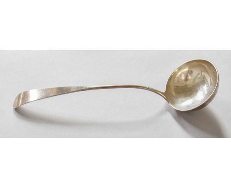 A George III Scottish Silver Soup-Ladle, Probably by Robert Gray, Edinburgh, 1801, Old English pattern with round bowl, 34cm 