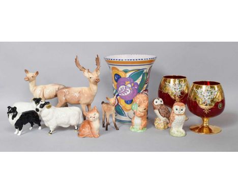 Beswick Animals Including: Wensleydale Sheep, Deer family, Collie ''Lochinvar of Lady Park'', birds, etc; together with a Poo