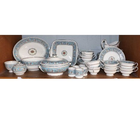 A Wedgwood 'Florentine' Part Dinner Service, including a tureen, six dinner plates, twelve sides plates, bread and butter pla