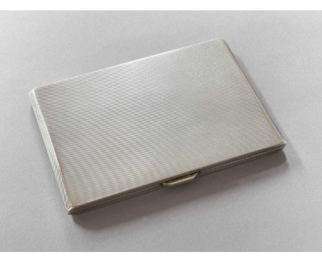 A George V Silver Cigarette-Case, by Smith and Bartlam, Birmingham, 1937, oblong and with an overall engine-turned finish, en