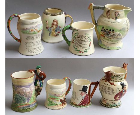 A Selection of Collectors Musical Mugs and Jugs, consisting of 'John Peel', hunting jug, Stirling Castle, etc (8)