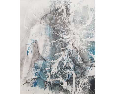 Penny Pinkard (20th century school)Handfinished print Abstract figure study, signed lower left, bears artist's label verso, 4