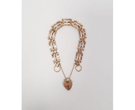 Victorian 9ct gold gate-link bracelet, 7g