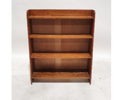 20th century oak open four-shelf bookcase, 90cm x 76cm x 15cm Condition ReportSurface scratches, scuffs and knocks to the woo