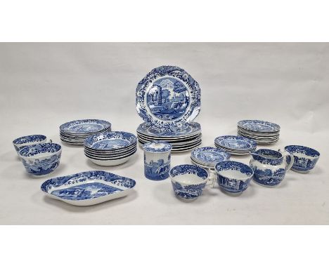 Various Copeland Spode 'Italian' pattern plates, cups, saucers, preserve pot and other matching items Condition ReportLight s