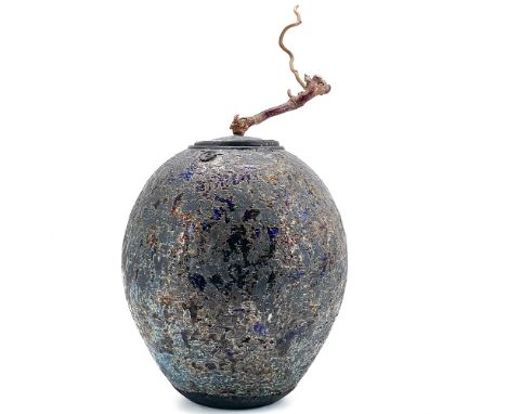 Hugh WEST (1950) Lidded Pot Ceramic, impressed markers mark to rim, height including lid 49.5cm.
&nbsp;
Lay's Auctioneers are