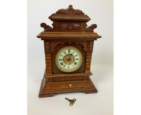Oak American Mantel Clock 