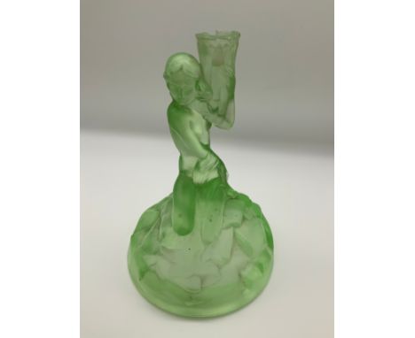 Uranium Glass Lamp Base