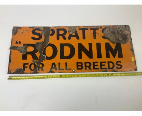 Enamel Sign - Spratts 