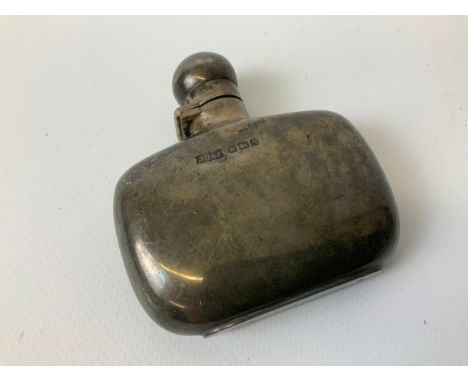 Antique Silver Gents Small Pocket/Hip Flask - Hallmarked Sheffield 1916 - Maker James Dixon and Sons - 7.5cm High 