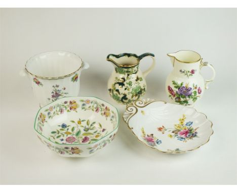 Mason's Ironstone in the Blue Mandalay and Green Chartreuse patterns, a Spode jardiniere, a Minton octagonal bowl in the Hadd
