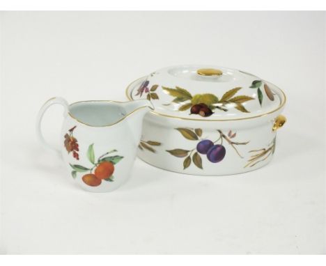 A large collection of Royal Worcester Evesham Vale pattern coffee, tea and dinnerwares including plates and tureens