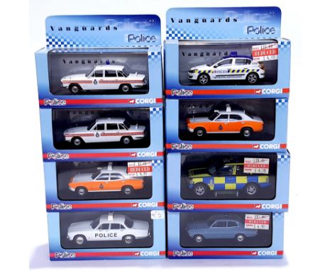 Corgi Vanguards, a boxed 1:43 scale Police group. Although unchecked for completeness, conditions generally appear to be Good