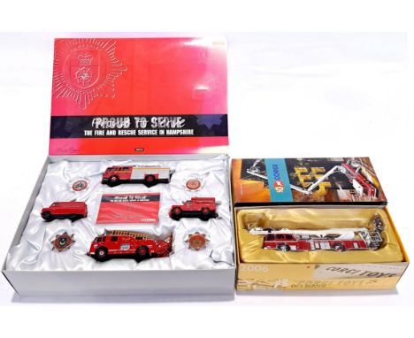 Corgi, a boxed Fire Engine related pair, to include AN13009 1:50 scale Dennis F125 Simon Snorkel SS263&nbsp; Hydraulic Platfo