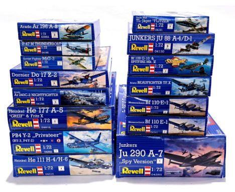 Revell, a boxed 1:72 scale aircraft unmade plastic model kit group. Although unchecked for completeness, conditions generally