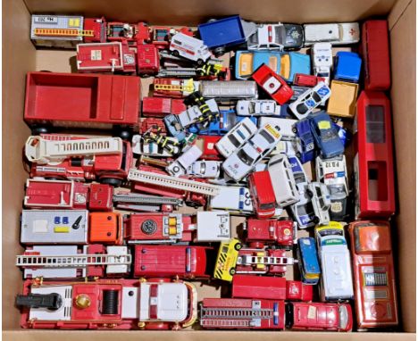 Husky, Lone Star, Mattel Hot Wheels &amp; similar, an unboxed mixed vehicle group, comprising of Emergency vehicles &amp; oth