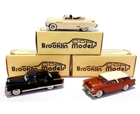 Brooklin Models, a boxed trio, to include BRK.26 Chevrolet Nomad C.T.C.S. 1987, BRK.10x 1949 Buick Road Master Convertible Ra