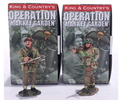 King &amp; Country's a boxed 1:30 scale hand made figure pair, to include Arnhem Operation Market Garden MG12 Standing Firing