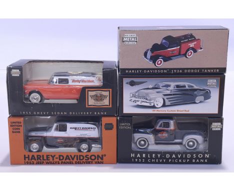 Liberty Classics, a boxed 1:25 scale Harley Davidson related group. Although unchecked for completeness, conditions generally