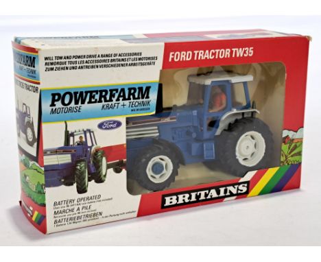 Britains 9321 - 1:32 scale Power Farm Ford TW35 Tractor. Although unchecked for completeness, condition generally appears to 
