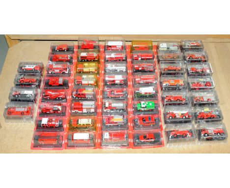Del Prado &amp; similar, a carded magazine issue mixed scale Fire Service vehicle group, to include some duplication. Conditi