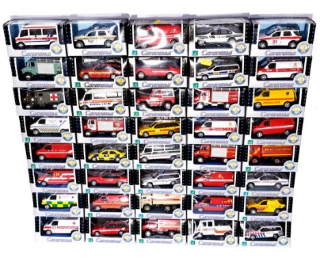 Cararama, a boxed 1:43 scale Emergency vehicle group. Conditions generally appear to be Good Plus to Excellent in Fair to Goo