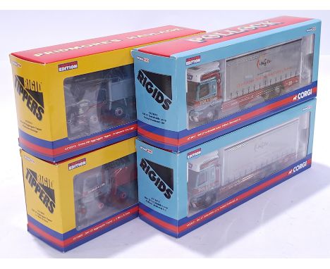 Corgi, a boxed 1:50 scale Commercial models "Tippers/Rigids Series". Conditions generally appear to be Excellent although not