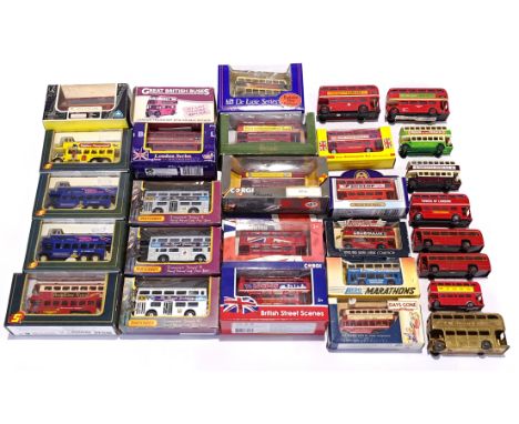 Corgi, Lledo, Matchbox &amp; similar, a boxed &amp; unboxed mixed scale bus group. Although unchecked for completeness, condi