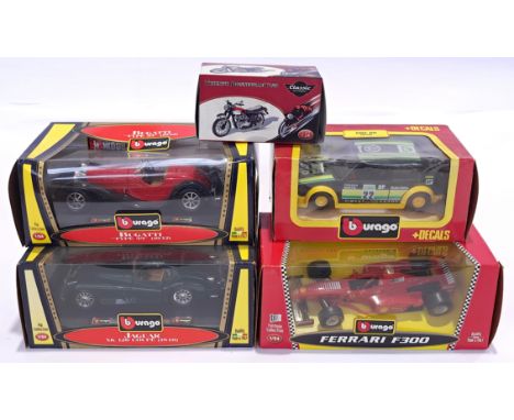 Bburago &amp; Atlas Editions, a boxed 1:24 scale vehicle group. Although unchecked for completeness, conditions generally app