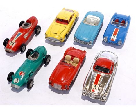 Corgi, an unboxed sports car group, to include Mercedes-Benz 300 SL Roadster, MGA &amp; others. Conditions generally appear t