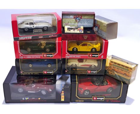 Bburago, Corgi &amp; similar, a boxed mixed scale vehicle group. Although unchecked for completeness, conditions generally ap