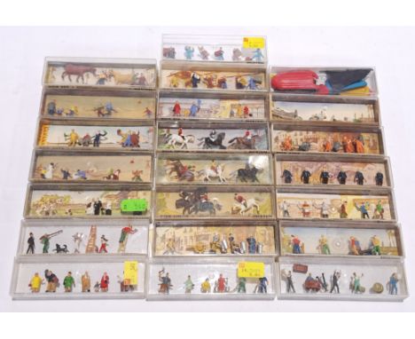 Merten HO scale figures sets. Although unchecked for completeness, conditions generally appear to be Fair to Good in Good pac