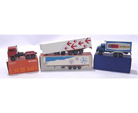 Super Mini, a trio of 1/50 scale Truck and similar. Conditions generally appear Excellent to Mint in generally Fair to Good b