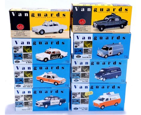 Lledo Vanguards, a boxed 1:43 scale Police group. Although unchecked for completeness, conditions generally appear to be Good