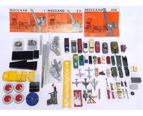 Meccano, Matchbox, Dinky &amp; similar, an unboxed mixed group, to include Meccano construction set and vehicles, also includ