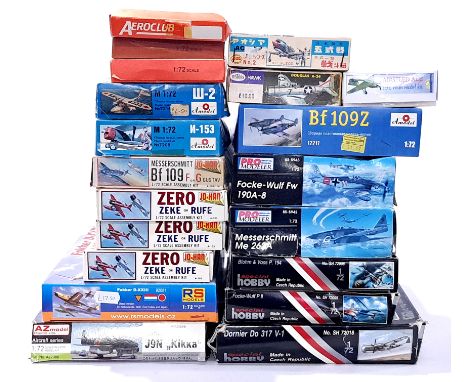 Amodel, AZ Models and similar, a mixed boxed group of 1/72 and similar scale Planes. Not checked for completeness or correctn