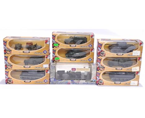 Solido Battles Collection, a boxed military vehicle group. Although unchecked for completeness, conditions generally appear t