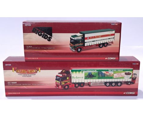 Corgi a boxed pair of 1:50 Scale Trucks (Hauliers of Renown). Unchecked for completeness. Conditions appear to be Excellent i