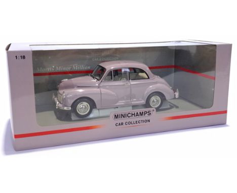 Minichamps (Paul's Model Art) 1:18 scale Morris Minor Million, Limited Edition to 4,999 pieces. Condition appears to be Near 