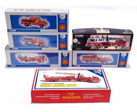 Corgi, a boxed 1:50 scale Fire Engine group, comprising mostly of Fire Rescue series. Although unchecked for completeness, co