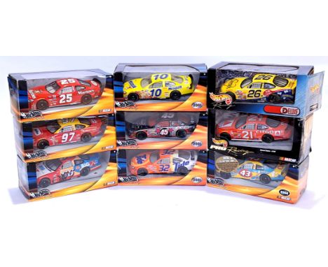 Mattel Hot Wheels Racing, a boxed 1:24 scale NASCAR group. Although unchecked for completeness, conditions generally appear t