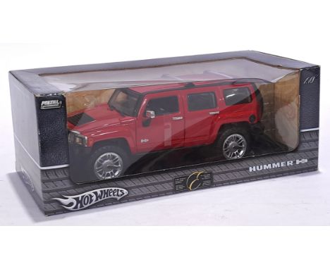 Mattel Hot Wheels 1:18 scale Hummer H3. Condition generally appears to be Excellent to Near Mint in Good Plus (dent to top pl