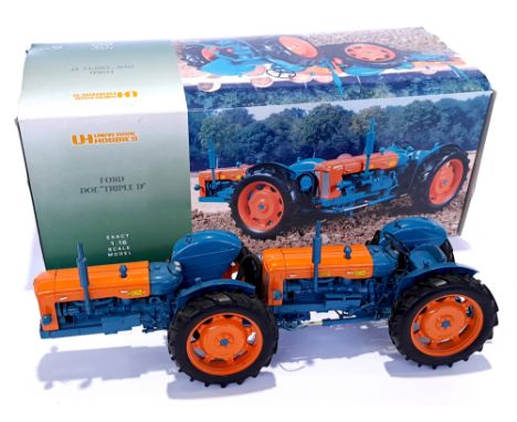 Universal Hobbies, a boxed 1:16th scale Ford DOE Triple D Tractor, Although unchecked for completeness, condition generally a