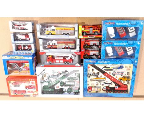 Chad Valley, Maisto, Joy City &amp; similar, a boxed Emergency vehicle group &amp; multi-vehicle sets. Although unchecked for