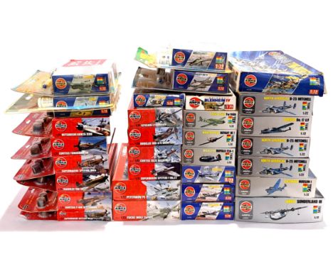 Airfix, a boxed 1:72 scale aircraft unmade plastic model group. Although unchecked for completeness and correctness, conditio